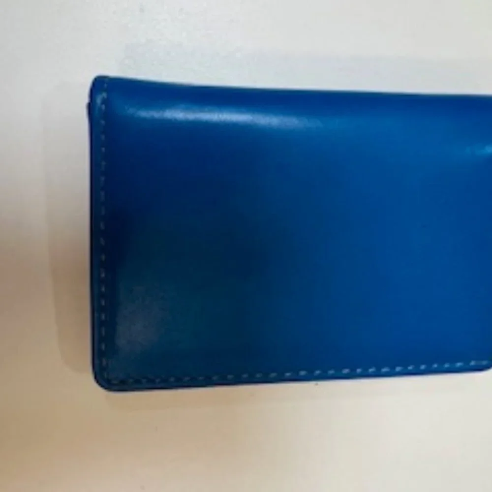 Winn International Leather Card Case Teal